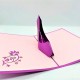 Handmade 3D Pop Up Card,purple High Heels,shoes,fashion Card,blank Greeting Card,thank You Card,birthday Card,celebrations Card,mother's Day Card,hen Party Card