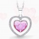 925 Sterling Silver With Heart Pendant & Swarovski Crystal,925 Sterling Silver,valentines Gift,wedding Anniversary,engagement,mother's Day Gift For Her