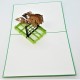 Handmade 3d Pop Up Card Birthday Horse Riding Jockey Green Field Wedding Anniversary Valentine's Day Father's Day Mother's Day Graduation New Job Pass Exam Greetings