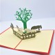 Handmade 3D Pop Up Card Horse Tree Farm Birthday Wedding Anniversary Valentine's Day Father's Day Mother's Day Retirement Country Moving Greetings Celebrations