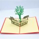 Handmade 3D Pop Up Card Horse Tree Farm Birthday Wedding Anniversary Valentine's Day Father's Day Mother's Day Retirement Country Moving Greetings Celebrations