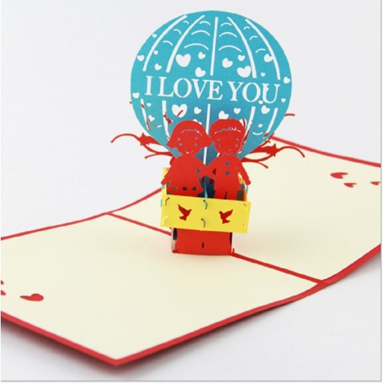 Handmade 3d Pop Up Popup Card Origami Kirigami I Love You Balloon Valentines Card Birthday Card Easter Engagement Wedding Anniversary For Her Him Partner Lover Couple Boy Friend Girl Friend