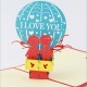 Handmade 3d Pop Up Popup Card Origami Kirigami I Love You Balloon Valentines Card Birthday Card Easter Engagement Wedding Anniversary For Her Him Partner Lover Couple Boy Friend Girl Friend