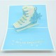 Handmade 3d Pop Up Xmas Card Ice Skating Shoes Winter Happy Christmas Gift,ornament,decoration,origami Seasonal Greetings