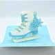 Handmade 3d Pop Up Xmas Card Ice Skating Shoes Winter Happy Christmas Gift,ornament,decoration,origami Seasonal Greetings