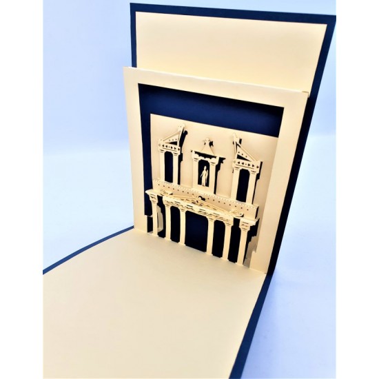 Handmade 3d Pop Up Card Jordan Petra,happy Birthday Card,wedding Anniversary Card,valentine's Day Card,accent Archaeologist Temple,father's Day Card