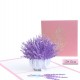 Handmade 3D Pop up Card Purple Lavender Blank Card, Birthday, Valentine's Day, Mother's Day, Thank you, Retirement, New Home, Love Friendship Blank Card