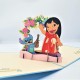 Handmade 3D Pop Up Card Lilo& Stitch Birthday Kid Child Garden Party Invitation Wedding Anniversary Bridal Shower Baby Shower Birth