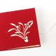 Handmade 3D Pop Up Card Red Lily Lilies Flower Birthday Greeting,wedding Anniversary,valentines Day,mother's Day,housewarming,thank You Gift