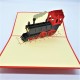 Handmade 3d Pop Up Card Vintage Locomotive Steam Train Thomas The Tank Engine Birthday Wedding Anniversary Father's Day Past Time Invitation