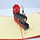 Handmade 3d Pop Up Card Vintage Locomotive Steam Train Thomas The Tank Engine Birthday Wedding Anniversary Father's Day Past Time Invitation