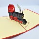 Handmade 3d Pop Up Card Vintage Locomotive Steam Train Thomas The Tank Engine Birthday Wedding Anniversary Father's Day Past Time Invitation