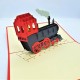 Handmade 3d Pop Up Card Vintage Locomotive Steam Train Thomas The Tank Engine Birthday Wedding Anniversary Father's Day Past Time Invitation