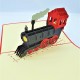 Handmade 3d Pop Up Card Vintage Locomotive Steam Train Thomas The Tank Engine Birthday Wedding Anniversary Father's Day Past Time Invitation