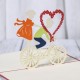 Handmade 3d Pop Up Card Puppy Love Cycling Bike Bicycle Romantic Sweet Dream Couple Birthday Wedding Anniversary Valentines Engagement Gift