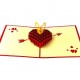 Handmade 3D Pop Up Card I Love You Birthday Valentine's Day Love Heart Bird Engagement Wedding Anniversary Wedding Gift Wedding Invitation Celebrations Card