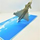 Handmade 3D Pop Up Card Military Airplane Happy Birthday Wedding Anniversary Valentine's Day Pass Pilot Exam Graduation New Job Leaving Retirement Greetings