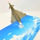 Handmade 3D Pop Up Card Military Airplane Happy Birthday Wedding Anniversary Valentine's Day Pass Pilot Exam Graduation New Job Leaving Retirement Greetings