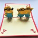 Handmade 3d Pop Up Birthday Card Minions Greeting,valentines,wedding Anniversary,father's Day,mother's Day,party,housewarming,thank You Gift