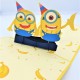 Handmade 3d Pop Up Card Minion Banana Birthday Kid Child Party Invitation Wedding Anniversary Father's Day Back To School Baby Shower Birth Greetings