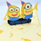 Handmade 3d Pop Up Card Minion Banana Birthday Kid Child Party Invitation Wedding Anniversary Father's Day Back To School Baby Shower Birth Greetings