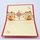 Handmade 3D Pop Up Card Money Good Luck Cat Couple Chinese Knot Birthday Wedding Anniversary Valentine's Day Engagement Celebrations Congratulations Gift