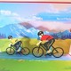 Handmade 3D pop up card cyclists birthday anniversary mountain Olympic bike race Valentine's day father's day tour de France