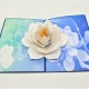 Handmade 3d Pop Up Card Water Lily Lotus Flower Birthday Wedding Anniversary Valentine's Day Mother's Day Big Day Gift Origami Greetings