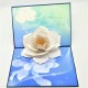 Handmade 3d Pop Up Card Water Lily Lotus Flower Birthday Wedding Anniversary Valentine's Day Mother's Day Big Day Gift Origami Greetings