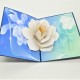 Handmade 3d Pop Up Card Water Lily Lotus Flower Birthday Wedding Anniversary Valentine's Day Mother's Day Big Day Gift Origami Greetings