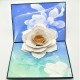 Handmade 3d Pop Up Card Water Lily Lotus Flower Birthday Wedding Anniversary Valentine's Day Mother's Day Big Day Gift Origami Greetings