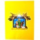 Handmade 3D Pop Up Christmas Card Nativity Holy Family Seasonal Greetings Baby Jesus Saint Joseph Maria Celebrations Manger Angel Sheep Donkey, Xmas home gift, ornaments, decorations