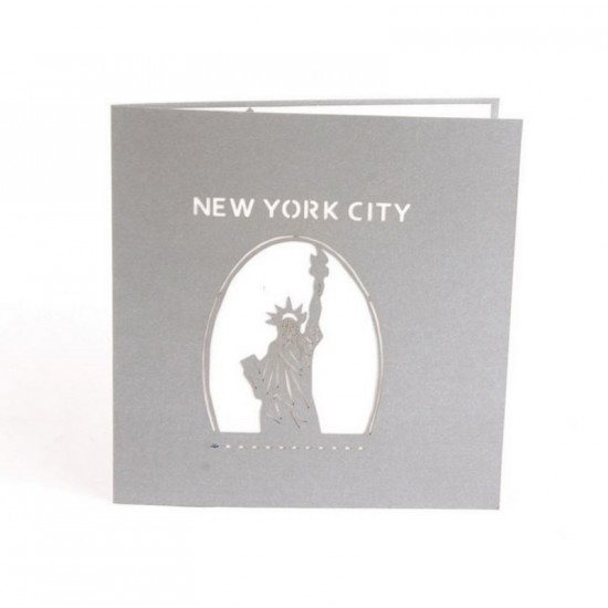 Handmade 3D Pop Up Card New York City Birthday Sightseeing Travel Wedding Anniversary Valentines Holiday Vacation Party Meeting Invitation