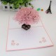 Handmade 3d Pop Up Card Cherry Blossom Pink Sakura Birthday,mother's Day,valentines Day,mother's Day,wedding Anniversary Desk Ornament Gift