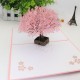 Handmade 3d Pop Up Card Cherry Blossom Pink Sakura Birthday,mother's Day,valentines Day,mother's Day,wedding Anniversary Desk Ornament Gift