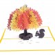 Handmade 3d Pop Up Birthday Card Oak Tree Squirrel Valentines Day Greeting Card Mother's Day Wedding Anniversary Seasonal Picnic