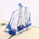 Handmade 3D Pop Up Card Old Sailing Boat Ship Birthday,father's Day,mother's Day,wedding Anniversary,graduation,moving,leaving,holiday Party