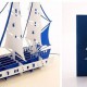 Handmade 3D Pop Up Card Old Sailing Boat Ship Birthday,father's Day,mother's Day,wedding Anniversary,graduation,moving,leaving,holiday Party