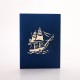 Handmade 3D Pop Up Card Old Sailing Boat Ship Birthday,father's Day,mother's Day,wedding Anniversary,graduation,moving,leaving,holiday Party