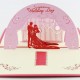 Handmade 3D Pop Up On Your Wedding Card, Big Day, Pink Red Groom Bride Wedding Invitation, Wedding Gift, Wedding Card