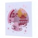 4d Pop Up Box Card Vintage Exotic Palace Pavilion Birthday Wedding Anniversary Valentine's Day Mother's Day Chinese Lantern Lotus Party Love