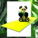 Handmade 3D Pop Up Card Panda Bamboo Forest Birthday Wedding Anniversary Father's Day Baby Birth Shower Greetings Invitation Gift