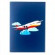 Handmade 3D Pop Up Card Passenger Jet Aircraft Birthday Wedding Anniversary Valentine's Day Father's Day Pass Pilot Exam Holiday Moving Greetings