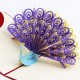 Handmade 3d Pop Up Popup Card Purple Yellow Peacock Birthday Valentines Mother's Day Easter Father's Day Wedding Anniversay Party Invitation