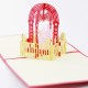 Handmade 3d Pop Up Wedding Card Gift Invitation Anniversary Big Day Pendant Garden Bride Groom Just Married Best Friend Papercraft Laser Cut