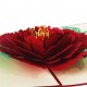 Handmade 3D Pop Up Card Red Peony Flower Birthday Valentine's Day Mother's Day Wedding Invitation Teacher's Day Thank You Blank Celebrations