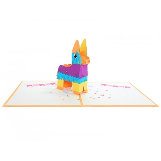 Handmade 3d Pop Up Card Pinata Birthday Party Wedding Anniversary Valentines Thank You Mexico Greeting Celebration Kid Child School Treats Candy Toys Joyful Gift