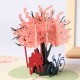 Handmade 3d Pop Up Valentine's Day Card Pink Sakura Tree Lover Couple Bicycle Bike Wedding Anniversary Engagement Big Day Greeting Card