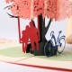 Handmade 3d Pop Up Valentine's Day Card Pink Sakura Tree Lover Couple Bicycle Bike Wedding Anniversary Engagement Big Day Greeting Card