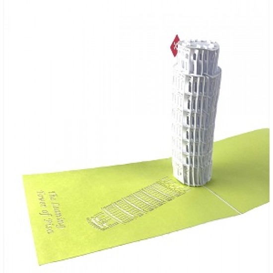 Handmade 3d Popup Card Italian Pisa Tower Birthday Travelling Holiday Honeymoon Wedding Anniversary Mother's Day Father's Day Graduation Art